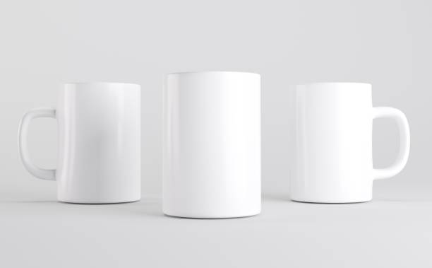 istock White Coffee Mugs Cups Mockup 3D Illustration 1321781226