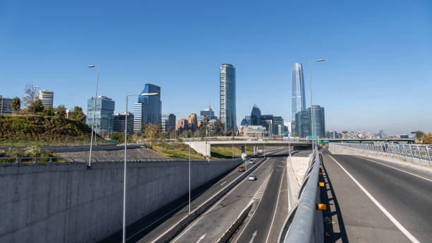 istock Santiago de Chile financial district on an autumn morning 1321781241