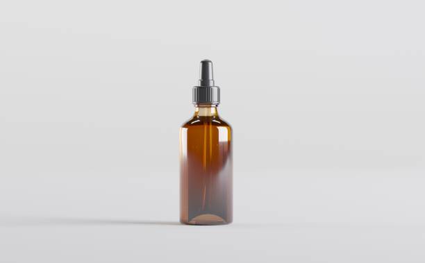 istock Amber Dropper Bottles Mockup 3D Illustration 1321781390