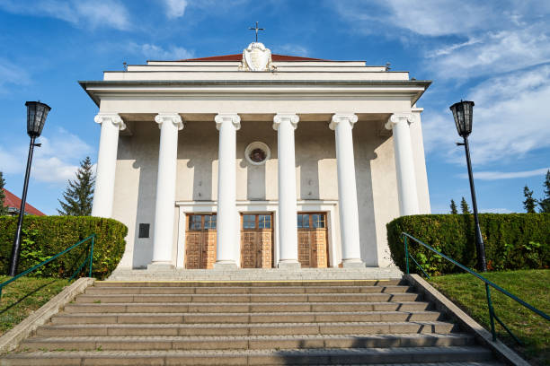 istock a classical facade of the Catholic  parish church 1321782881