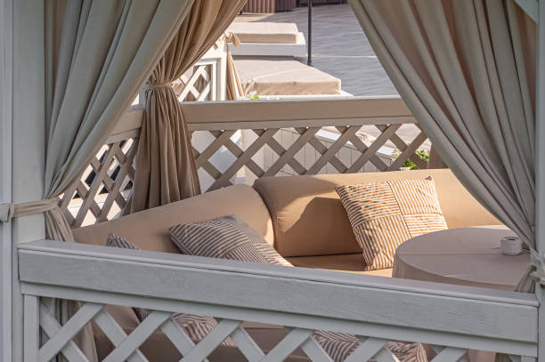 istock Lounge pavilion for relax in summer 1321786672