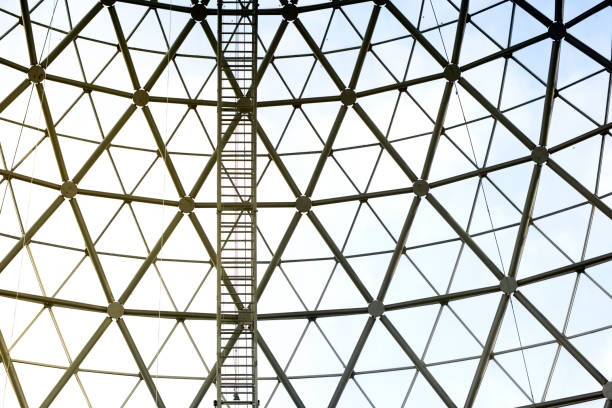 Metal Structure of Modern Glass Roof