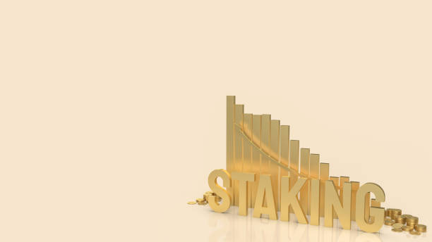 istock The gold word staking and  chart for business or cryptocurrency concept 3d rendering. 1321819147