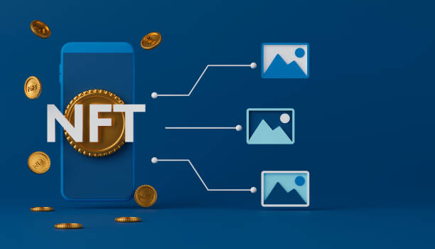 istock 3d rendering concept nft or non fungible token. 1321836618