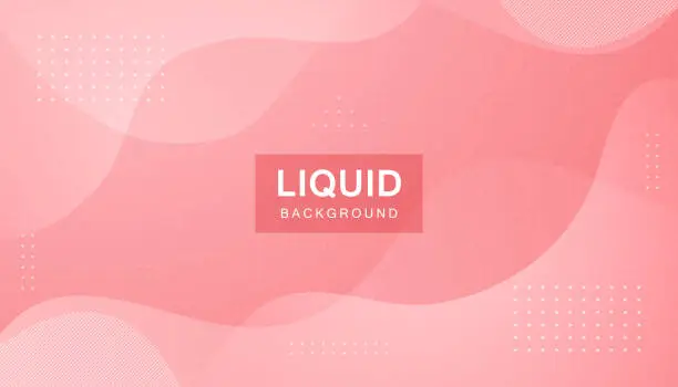 Vector illustration of Pink abstract liquid background. Modern shape concept.