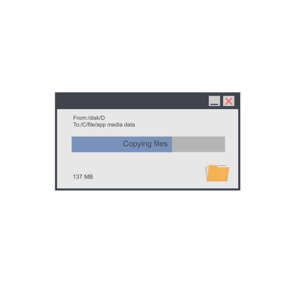 Copy File Windows Chart 250+ Computer File Window Illustrations, Royalty-Free Vector Graphics ...