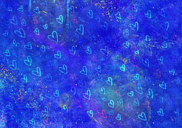 istock Handwritten heart background material Refreshing love blue love expression I love you love 1321846619