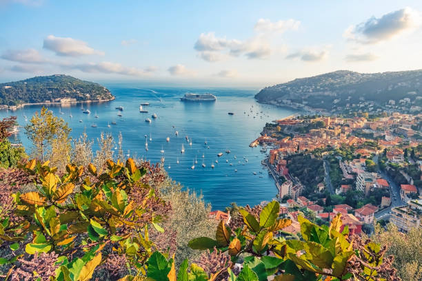 wioska villefranche-sur-mer we francji - villefranche sur mer zdjęcia i obrazy z banku zdjęć