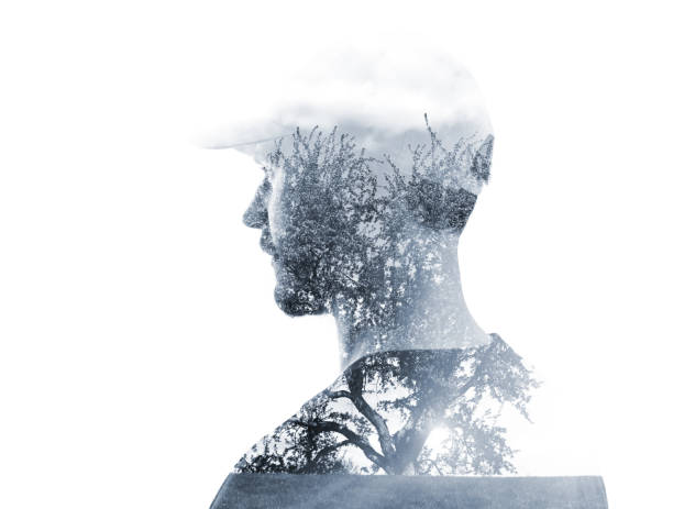istock Multiple Exposure of young man and apple blossoms 1321855102