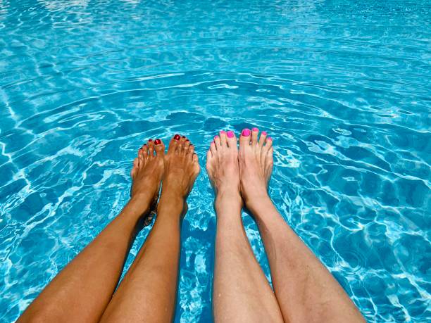 istock Female legs different race friendship lesbians copy space 1321863778