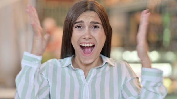istock Disappointed Young Latin Woman Screaming 1321864323