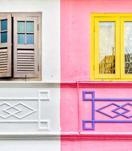 istock Half and half colors of houses 1321867511