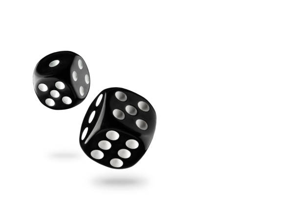 istock black dice with white dots, isolate on a white background for clipping, bet leisure fortune 1321874960