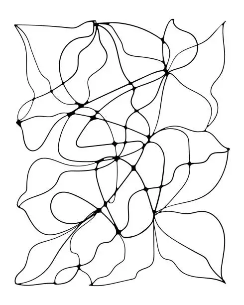 Vector illustration of Abstract creative minimalist artistic composition. Art line. - Vector illustration