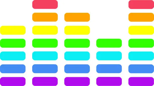 Vector illustration of Multicolor Equalizer vector