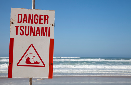 tsunami danger sign