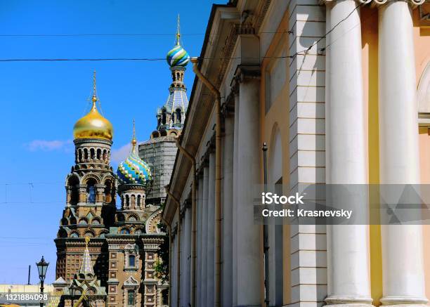 Architecture Of Sanktpeterburg City Russia Stock Photo - Download Image Now - Ancient, Architecture, Built Structure