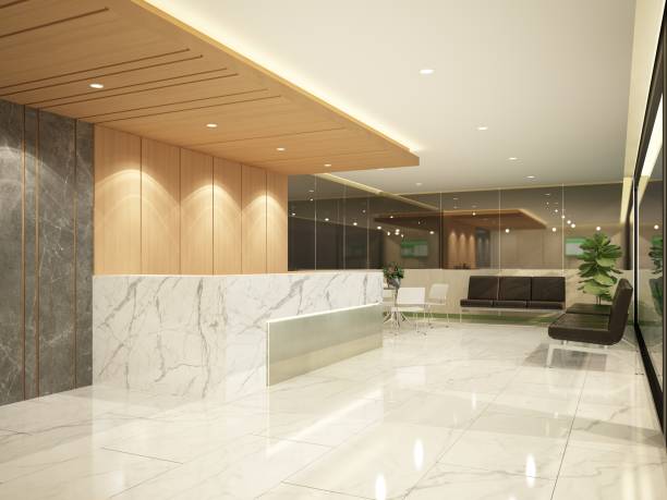 istock Sketch design of interior reception 1321885674