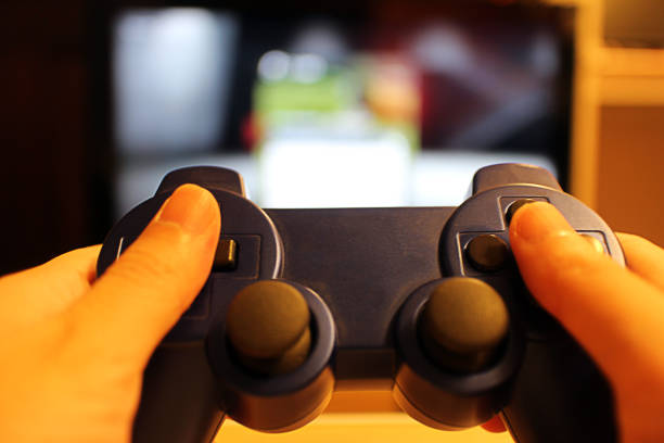 Play video games alone in the living room.