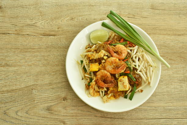 istock Pad Thai stir fried rice noodles with shrimp and egg 1321894045