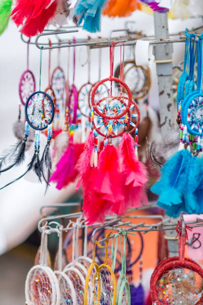 istock small colored dreamcatcher on a market 1321898348