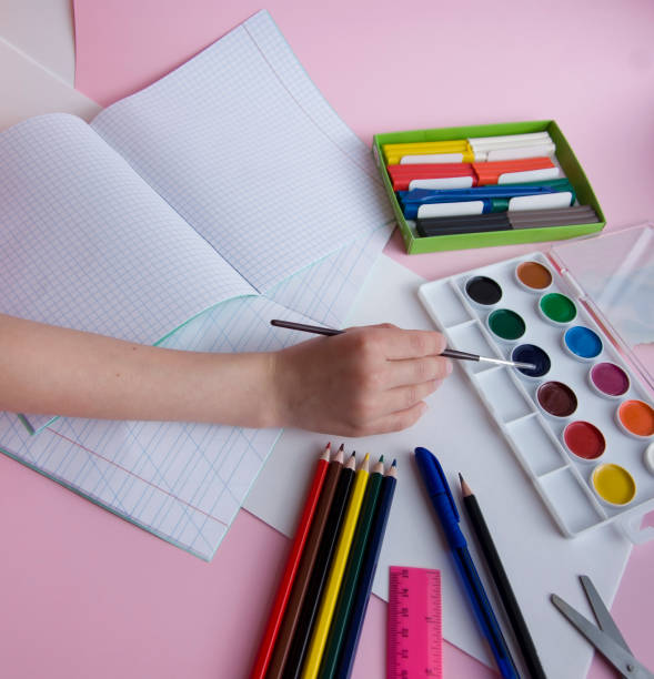 istock Stationery items for school and for creativity. 1321907484