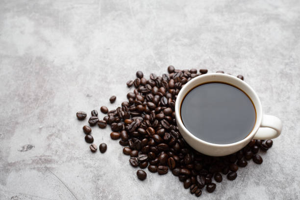 istock hot coffee and beans,Espresso 1321913160