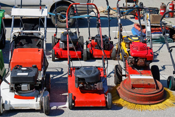 istock Lawnmowers and floor cleaners machines 1321913165
