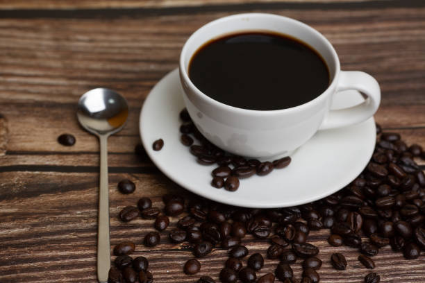 istock hot coffee and beans,Espresso 1321913858
