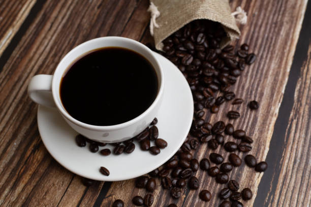 istock hot coffee and beans,Espresso 1321913965