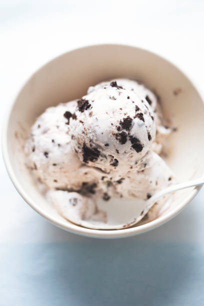 istock Chocolate cookie vanilla ice creams in bowl 1321917242