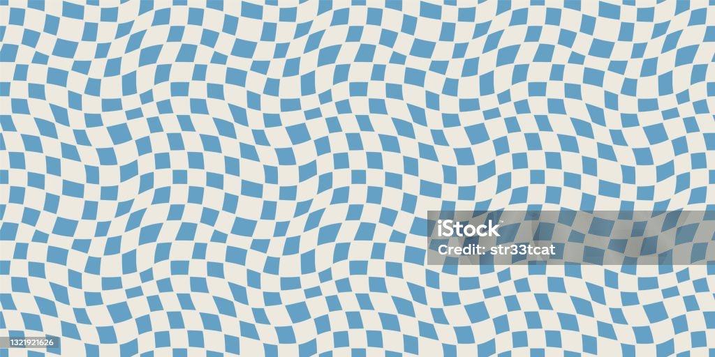 Checkers Pattern Seem Less Seamless Geometric Pattern With Woven And Distorted Checkers Stock ...