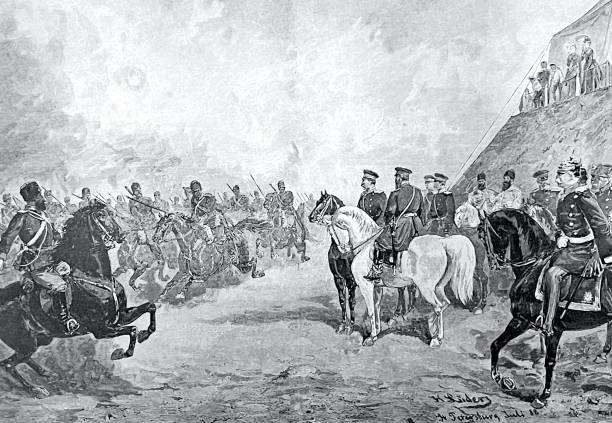 istock Kaiser Wilhelm II during a cavalry maneuver of the Cossacks 1321933647
