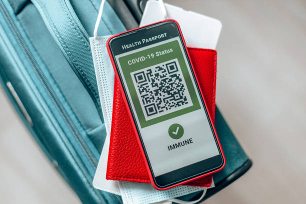 istock Vaccination, disease immunity passport on screen smartphone, digital vaccination certificate for COVID-19. 1321934002