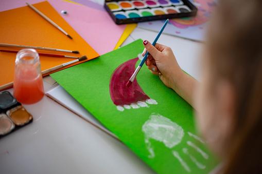 Children Creative Work Child Creative Work Stock Photo - Download Image Now - 6-7 Years, Art ...