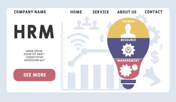 Vector Website Design Template Hrm Human Resource Management