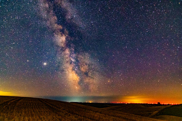 istock Amazing summer night. Milky Way. Eastern Washington. 1321940563