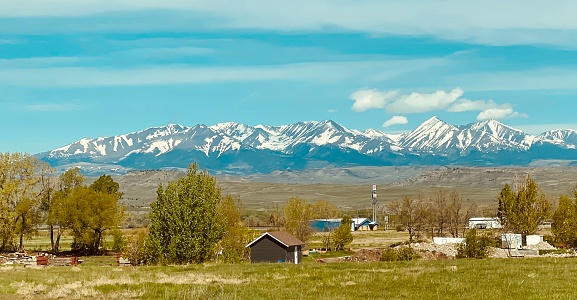 Western United States plains Montana mountain range landscape.