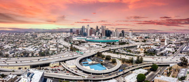 istock Los Angeles skyline California 1321965266