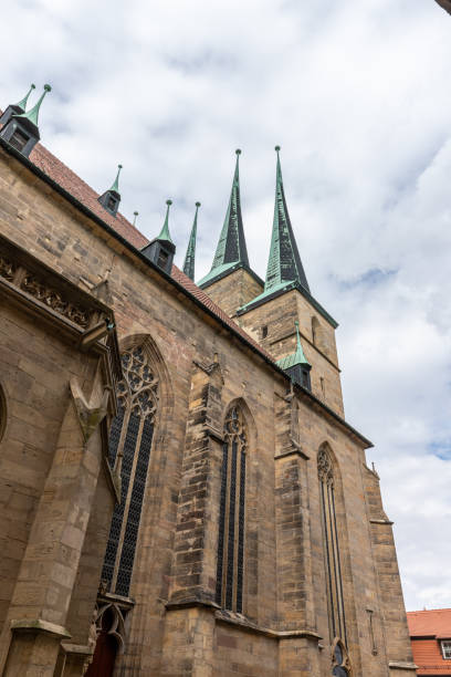 istock Low angle view of the Severi church in Erfurt 1321972420