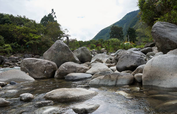 Photo of Big stones in the river, landscape.