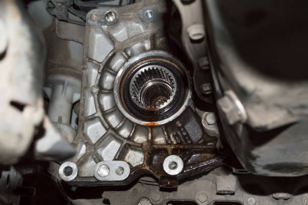 istock Transfer case with the half-axle removed mounted on the car 1321982540