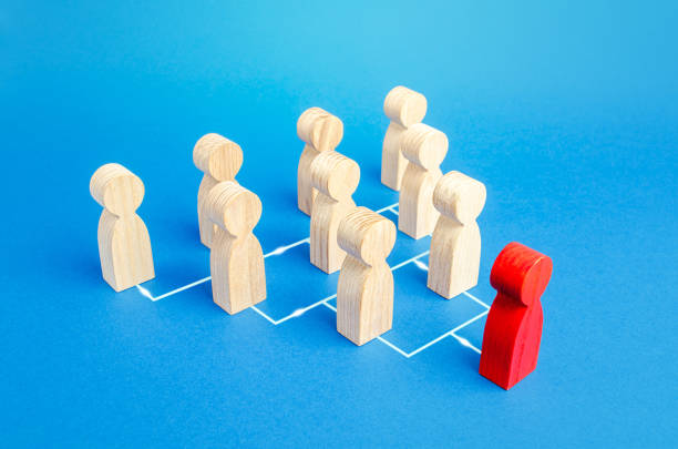 istock Business hierarchy system of employees. Power and responsibilities distribution. Autonomy in making decision. Optimization and high work efficiency. Effective business company management. 1321996527
