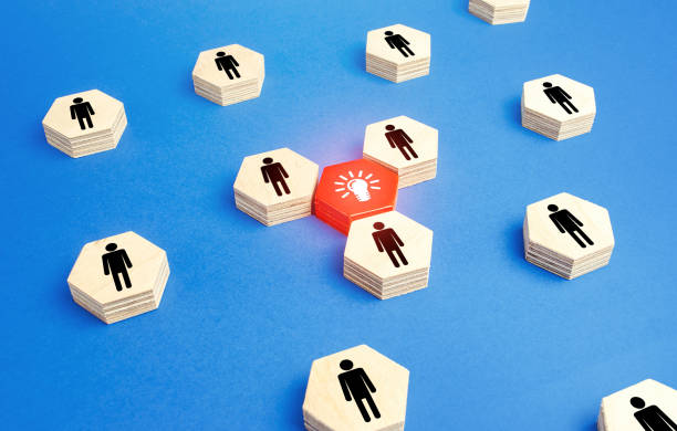 istock People joining forces around an idea. Realization of a business startup. Cooperation, collaboration, teamwork. Strength in unity. Achieving goal together. Innovation, fresh ideas. Business development 1321997047