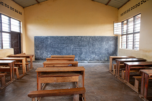 Empty classroom in Africa