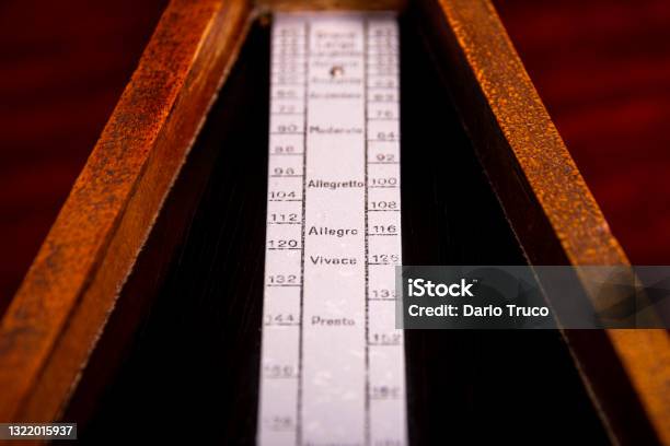 Metronome Closeup Stock Photo - Download Image Now - Timeline - Visual Aid, Accuracy, Adagio - Tempo