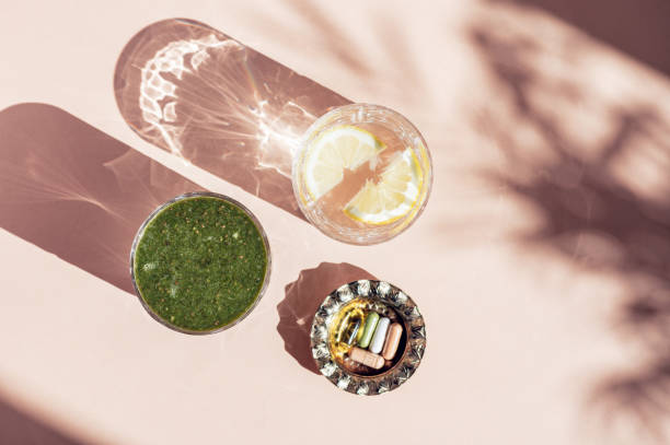 istock Green Smoothie, Lemon Water and Vitamins 1322018741