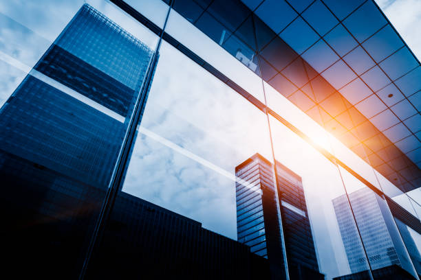 istock Modern architecture tone close Up in blue tone 1322026301
