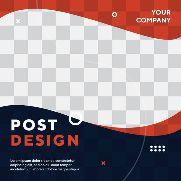 Template design instagram post Template design for Instagram post wooden post stock illustrations