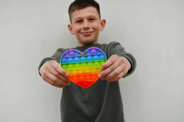 Photo of pop it shape heart rainbow